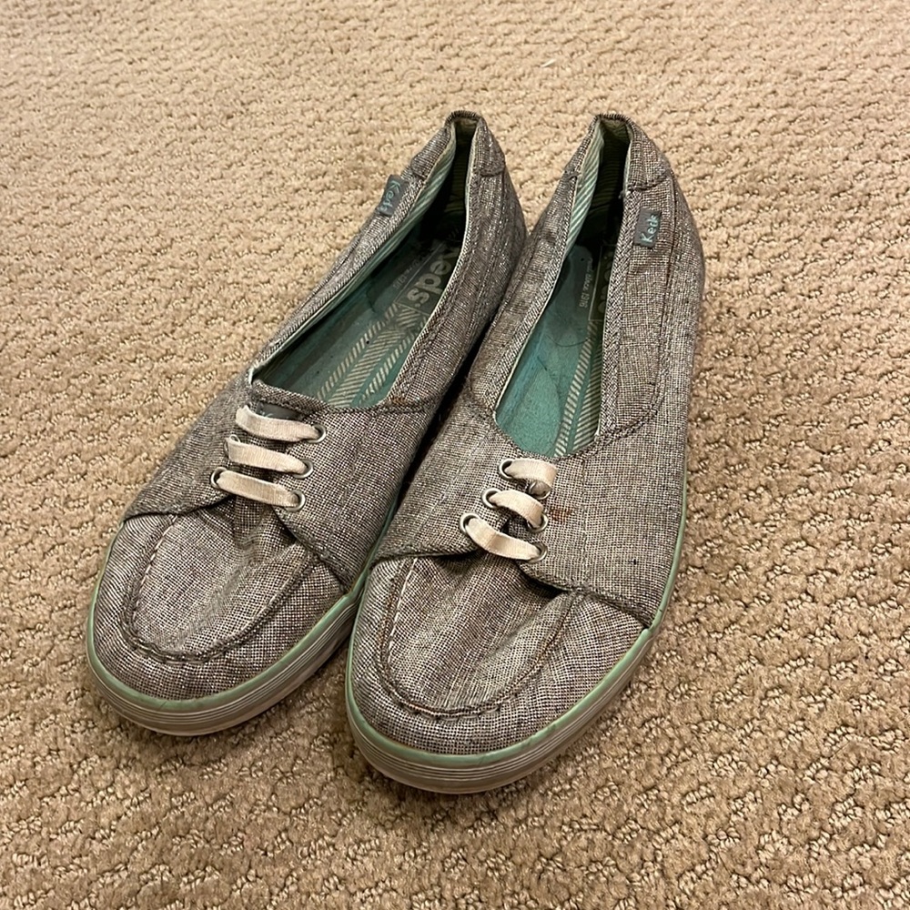 Keds Silver Mint Slip On Canvas Shoes